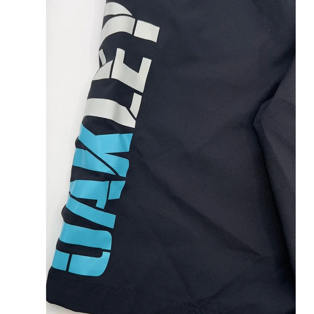 Oakley‎ Gym Shorts Black Athletic Performance Graphic With Pockets Mens 33 0427